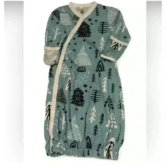 Cambria Baby Organic Cotton Infant Gown 0-3M Forest Design - Picture 1 of 7